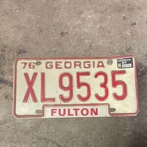 Vintage Georgia License Plate